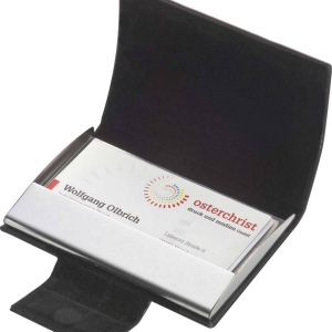 Візитниця зі шкіряним оздобленням