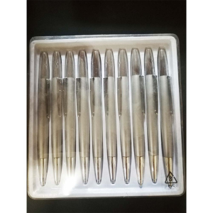 Ручка металлическая поворотная черные чернила