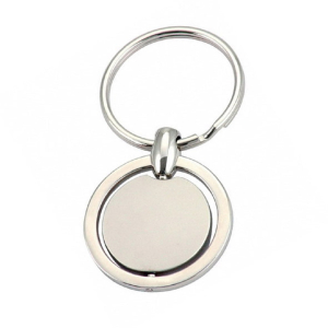 Брелок металлический Ø35 мм поворотный